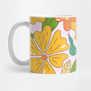 Aesthetic Retro Floral Pattern Mug